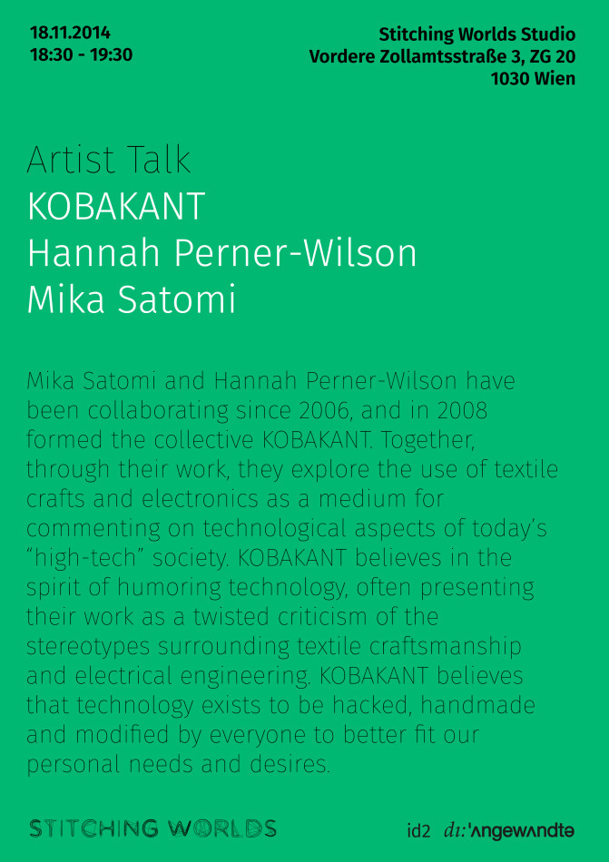 announcement Artist Talk KOBAKANT