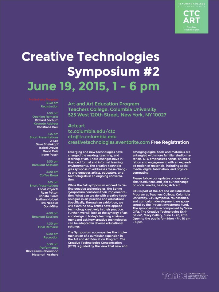 Creative Technologies Symposium Poster